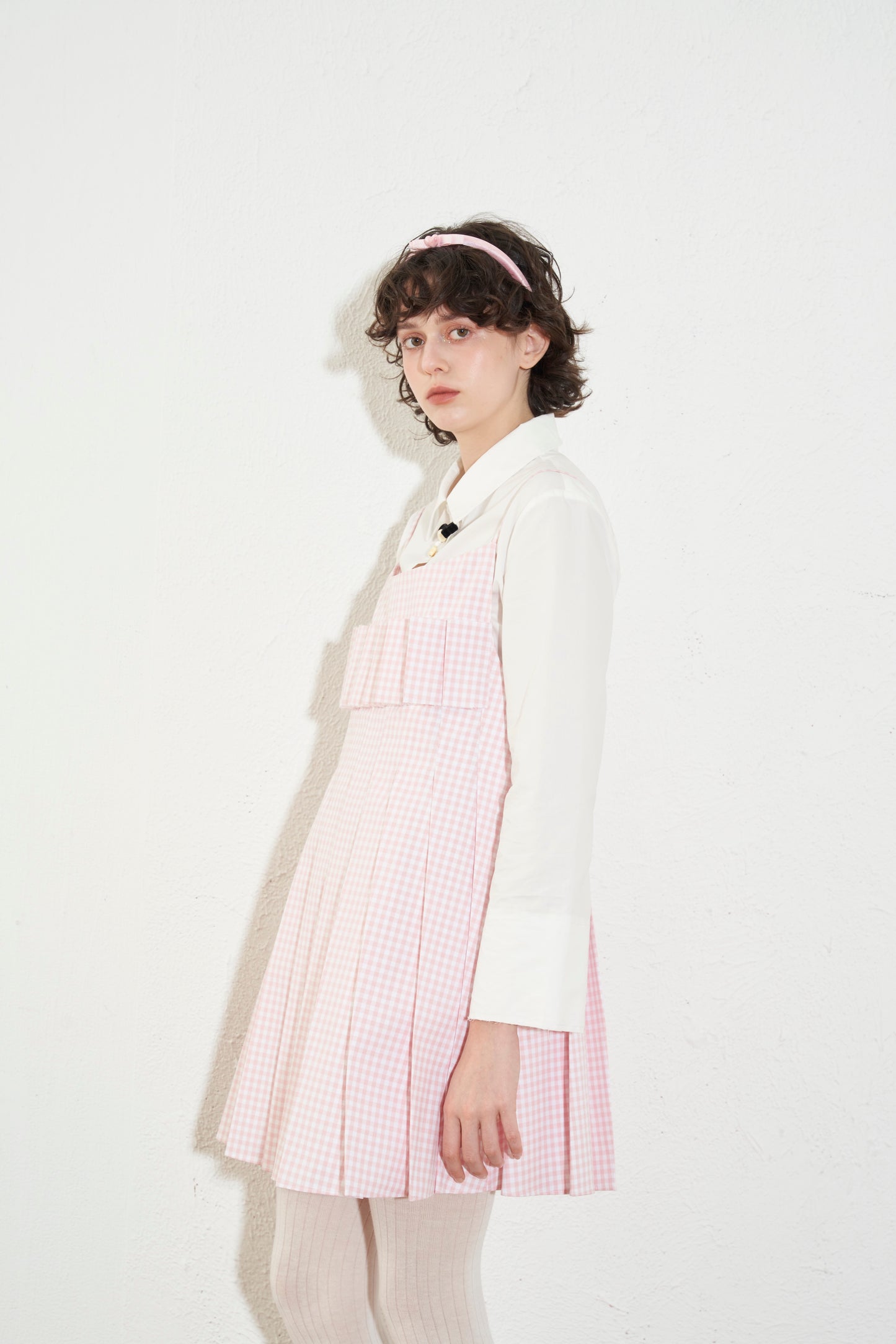 'Pipe Organ' Pink Pleated Dress