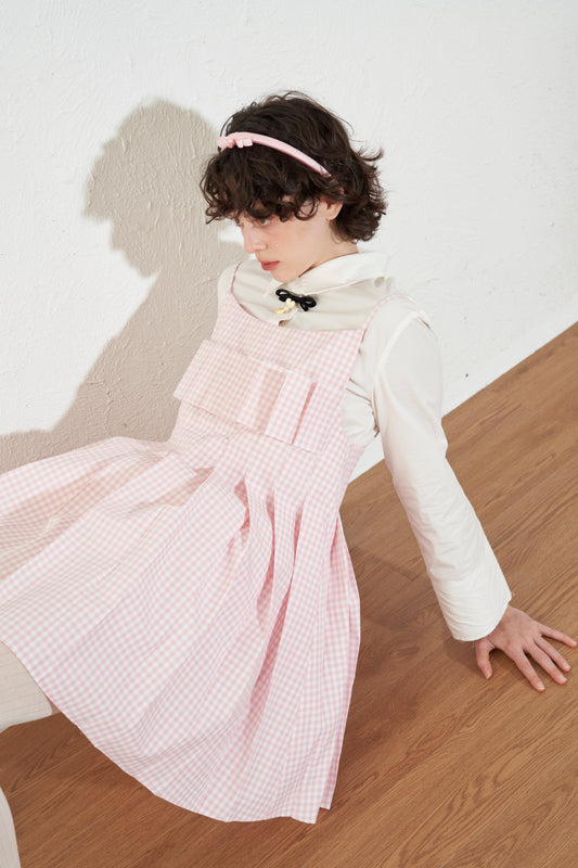 'Pipe Organ' Pink Pleated Dress