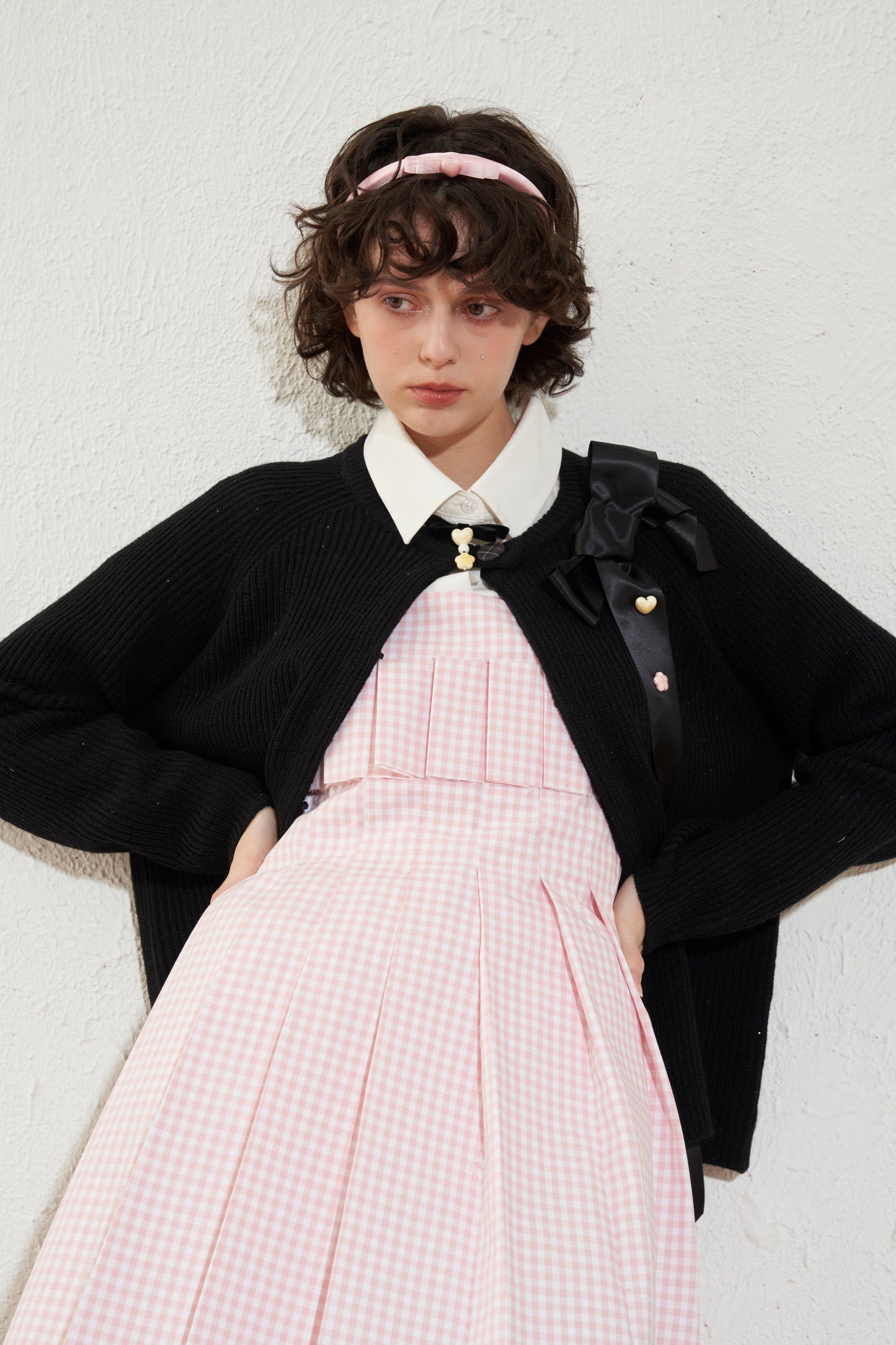 'Pipe Organ' Pink Pleated Dress