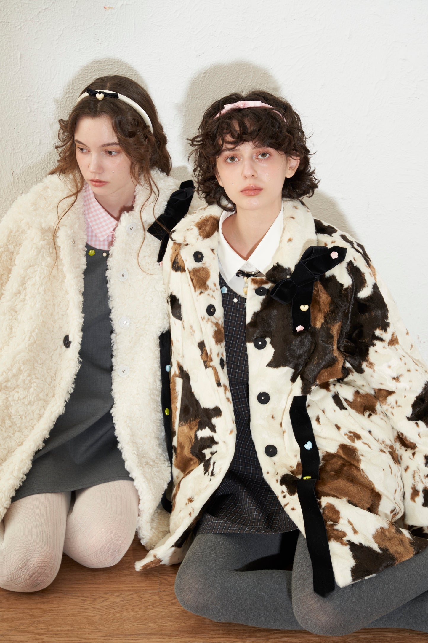 'Fluffy Bunny' Cow Faux-fur Coat