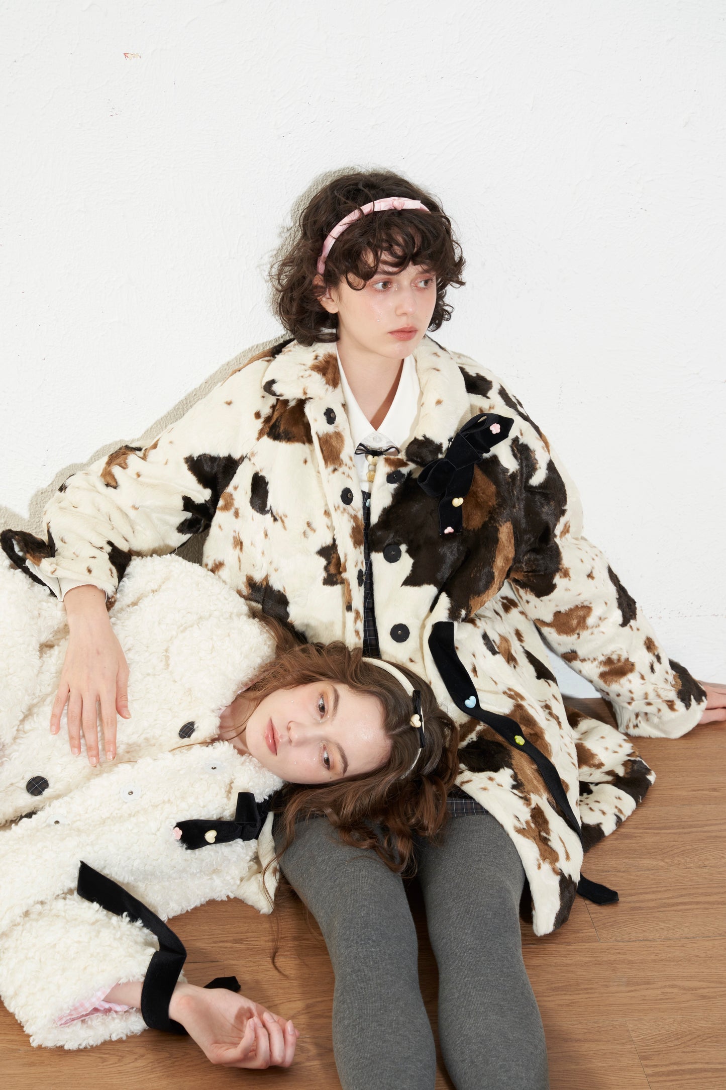 'Fluffy Bunny' Cow Faux-fur Coat