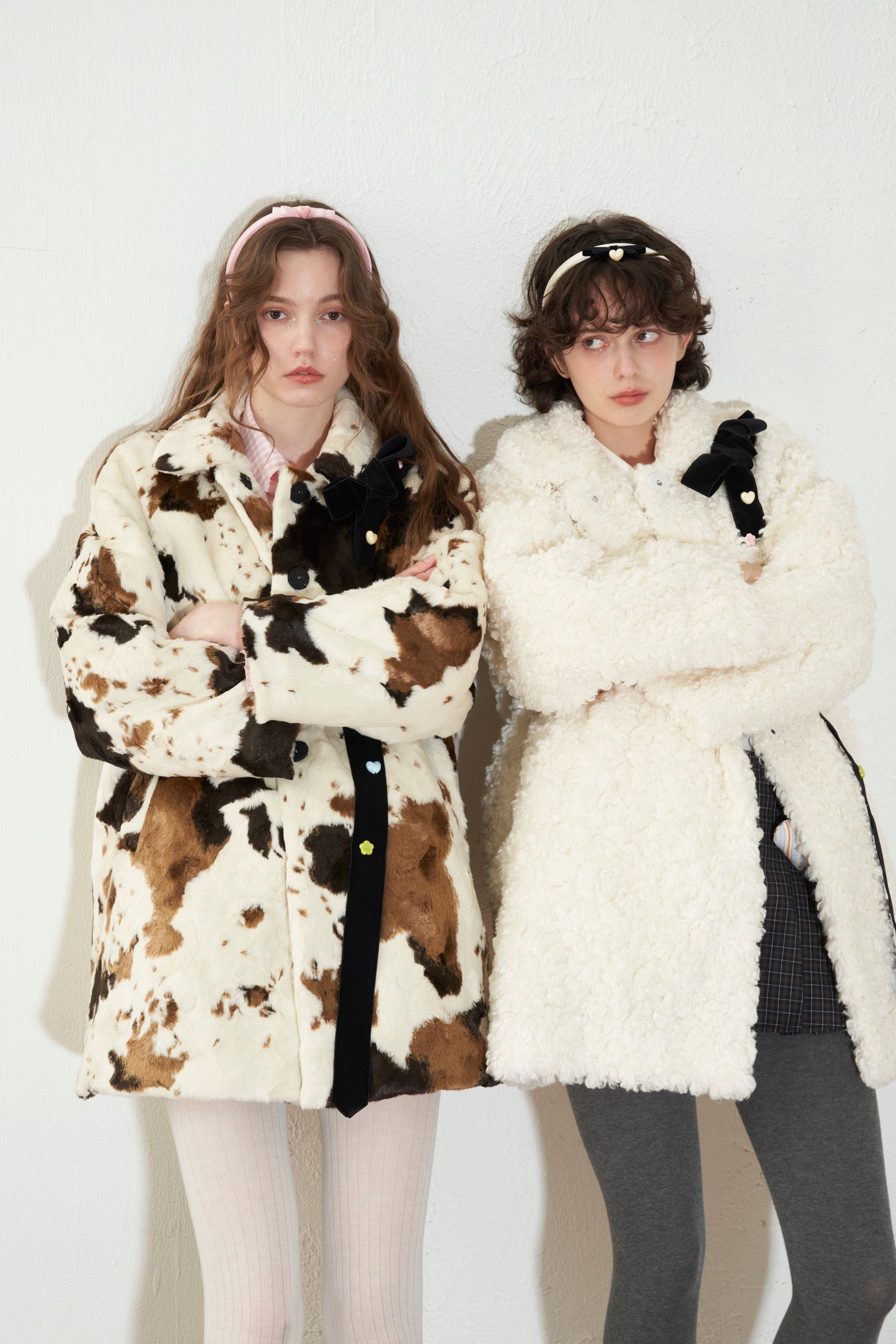 'Fluffy Bunny' Cow Faux-fur Coat