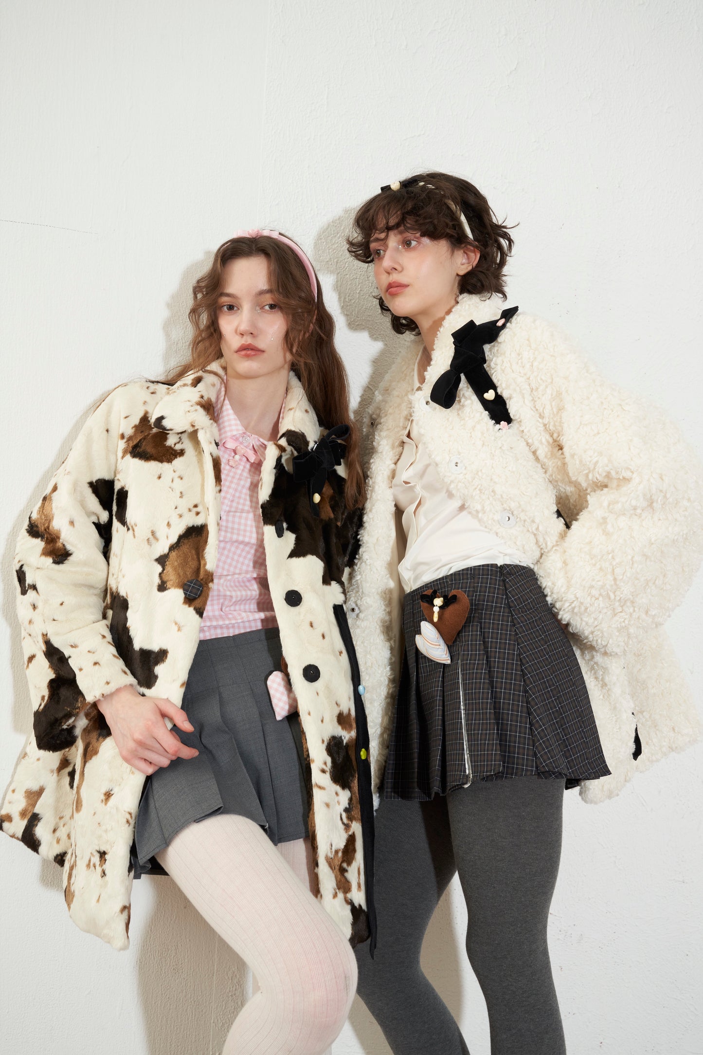 'Fluffy Bunny' Cow Faux-fur Coat