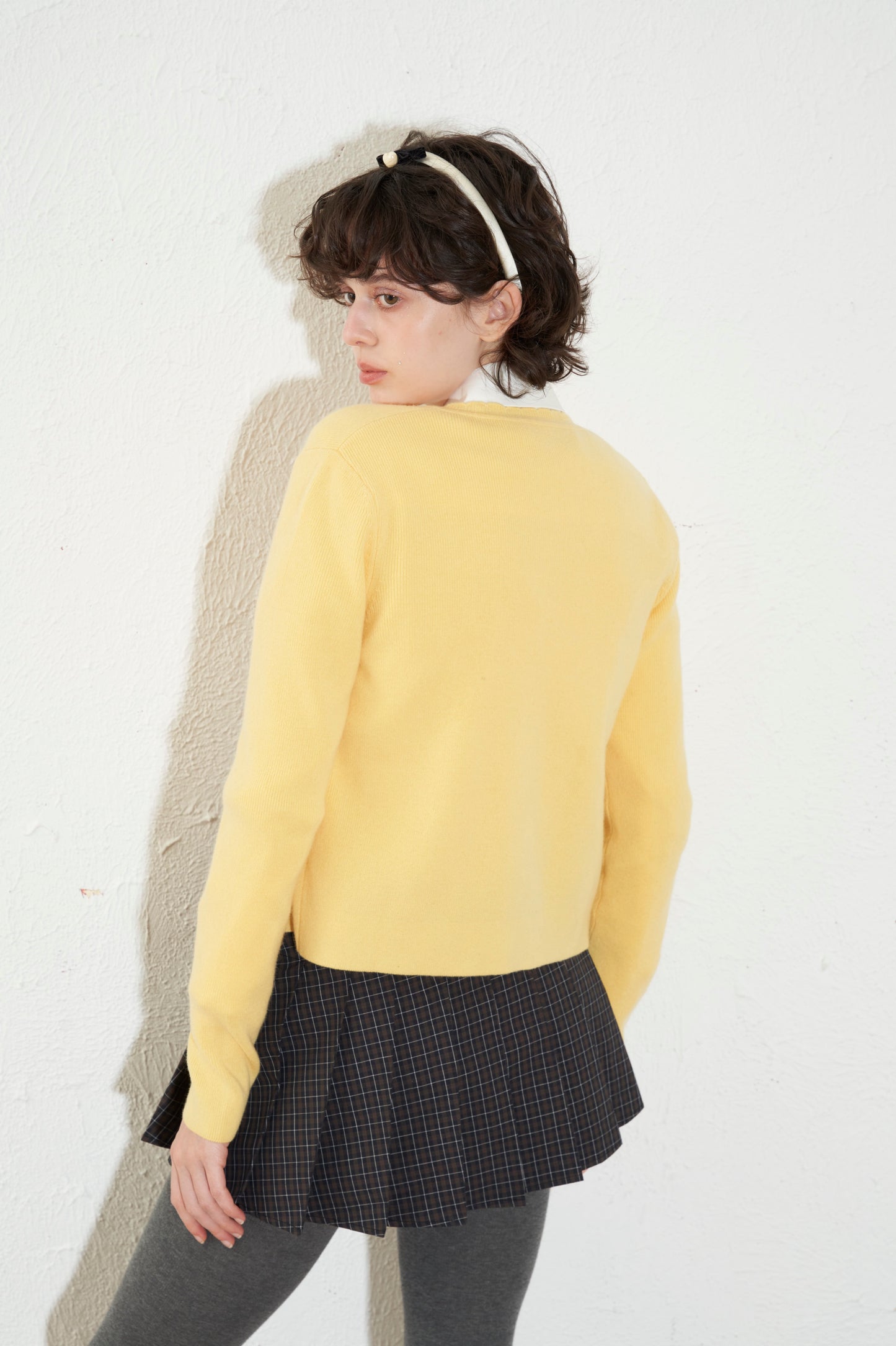 ‘Strawberry Roll’ Yellow Knit Cardigan