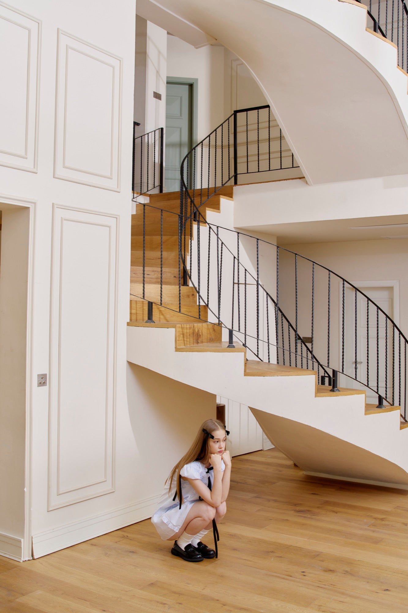 ‘Heartstrings Tug’ Blue Puff Mini Dress