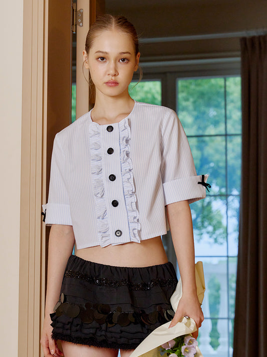 ‘Sun-kissed’ Blue Ruffles Shirt
