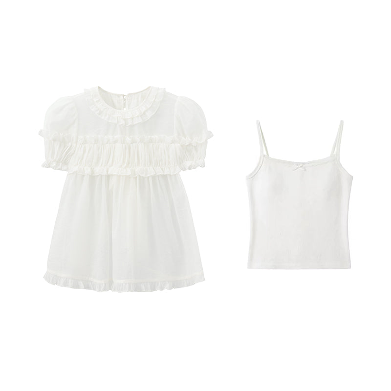 ‘Bubble’ White Puff Backless Top