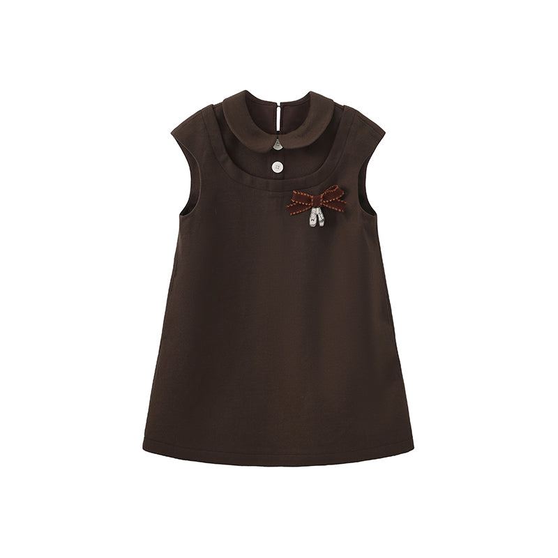 'Beatrix' Dark Brown Bow Dress