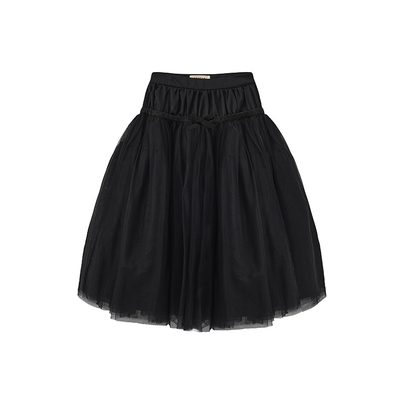 'Bourrée' Black Mesh Skirt
