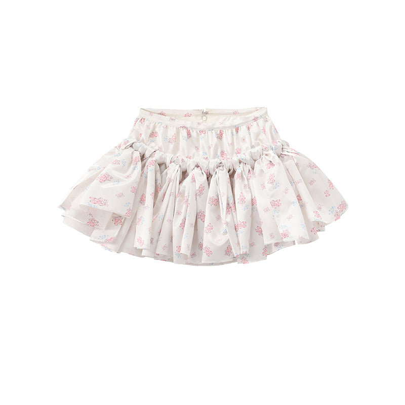'Odette' Printed Bean Knot Skirt