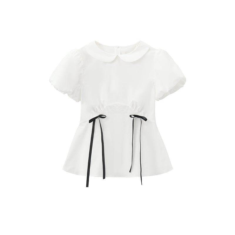 ‘Sebastian’ White Bow Shirt