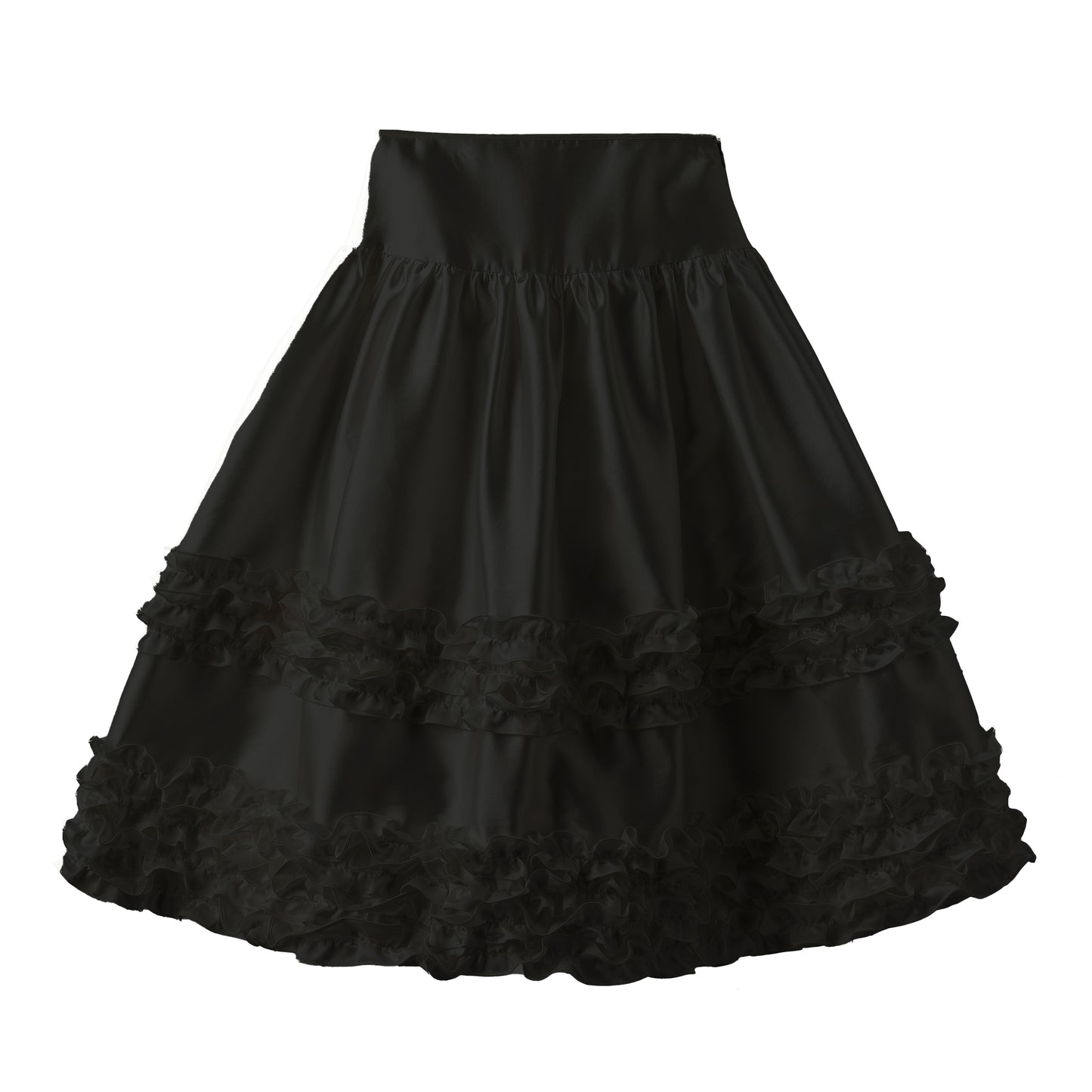 ‘Sweet Cream Cake’ Black Midi Skirt