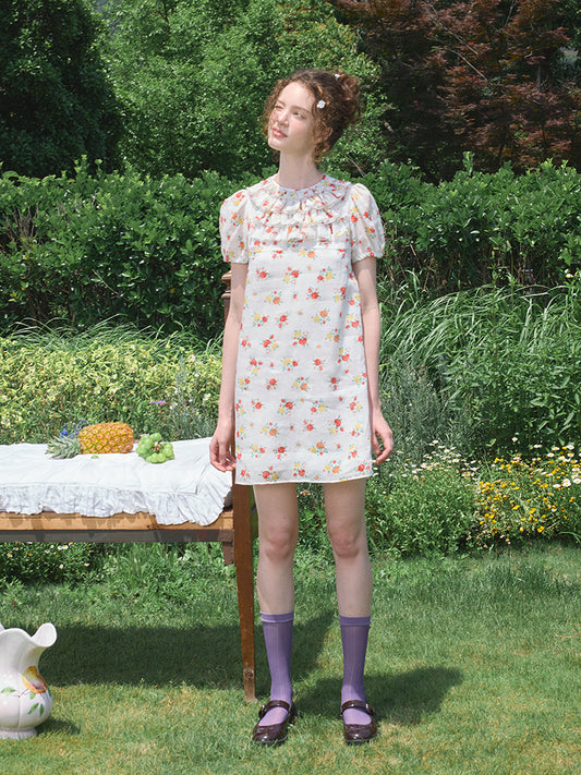 ‘Attina’ Printed Ruffles Dress