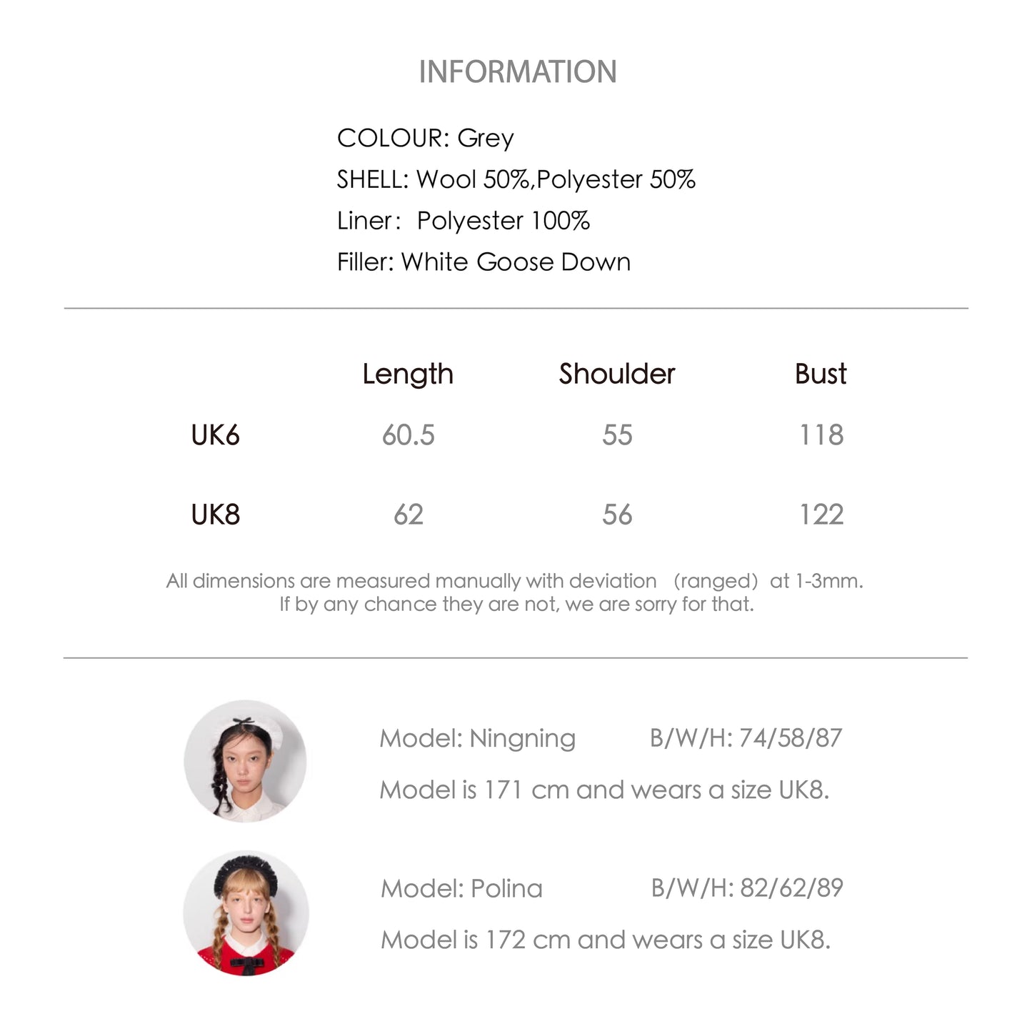 'Jewels' Gray Down Jacket