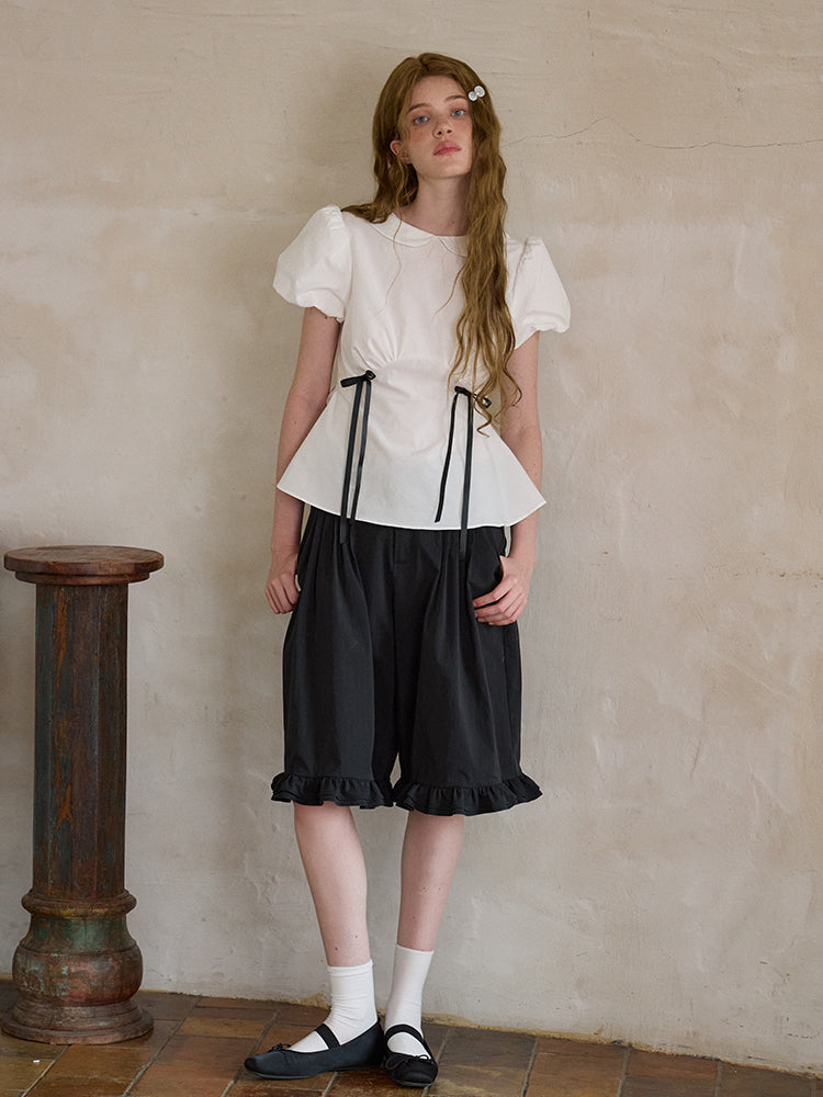 ‘Sebastian’ White Bow Shirt