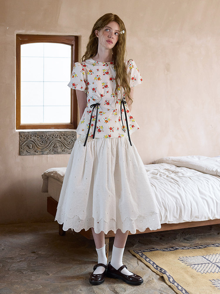 ‘Sebastian’ Printed Bow Shirt